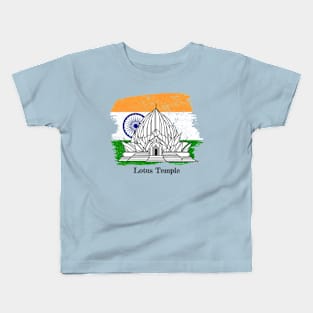 Lotus Temple India Kids T-Shirt